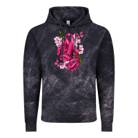 Cloud Black Cancer Boxing Gloves with Ribbon Vintage Hoodie - texasbilliewilder