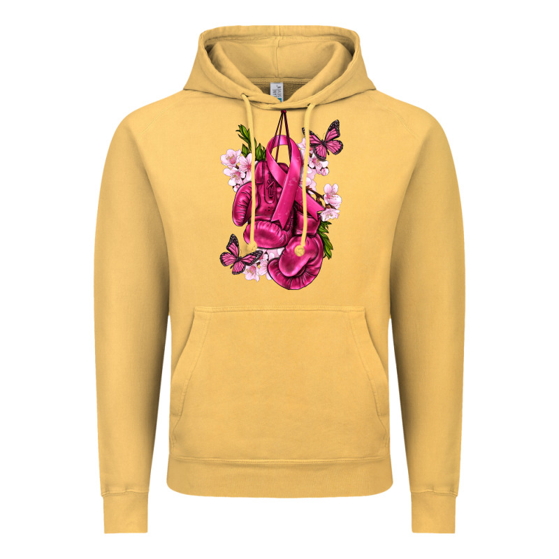 Cancer Boxing Gloves With Ribbon Vintage Hoodie by texasbilliewilder | Teevron