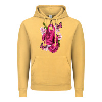 Vintage Mustard Cancer Boxing Gloves with Ribbon Vintage Hoodie - texasbilliewilder