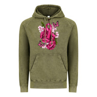 Vintage Olive Cancer Boxing Gloves with Ribbon Vintage Hoodie - texasbilliewilder
