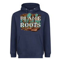 Navy blame it all on my roots Heavyweight Hoodie - NancyCooperArtShop