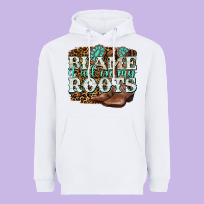 Blame It All On My Roots Heavyweight Hoodie Designed By Nancycooperartshop