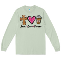 Matcha jesus love coffee Long Sleeve Tee - Jasminsmagicworld