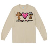 Mushroom jesus love coffee Long Sleeve Tee - Jasminsmagicworld