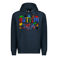 Navy autism sister Premium Hoodie - Artiststas