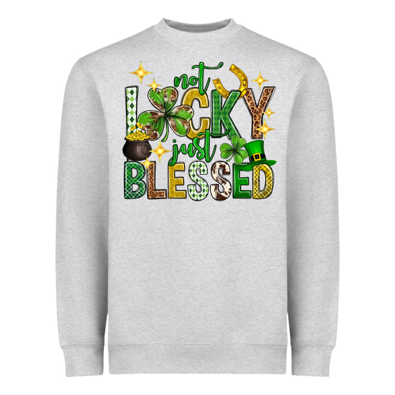 Not Lucky Just Blessed St. Patricks Day Heavyweight Sweatshirt by Neo Western | Teevron