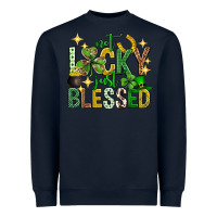 Navy Not lucky just blessed st. patricks day Heavyweight Sweatshirt - Neo Western