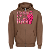 Chestnut i fought for my life and i won Zipper Hoodie - NancyCooperArtShop