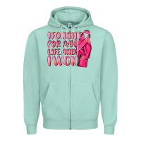 Seafoam i fought for my life and i won Zipper Hoodie - NancyCooperArtShop