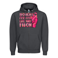 Smoke i fought for my life and i won Zipper Hoodie - NancyCooperArtShop