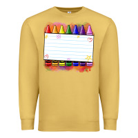 Antique Gold crayons add your text Premium Sweatshirt - NancyCooperArtShop