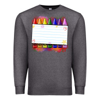 Charcoal Heather crayons add your text Premium Sweatshirt - NancyCooperArtShop
