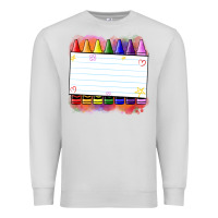 Dove Grey crayons add your text Premium Sweatshirt - NancyCooperArtShop