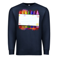 Navy crayons add your text Premium Sweatshirt - NancyCooperArtShop
