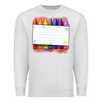 Oatmeal Heather crayons add your text Premium Sweatshirt - NancyCooperArtShop