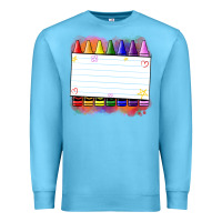 Ocean Blue crayons add your text Premium Sweatshirt - NancyCooperArtShop