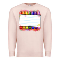 Pale Pink crayons add your text Premium Sweatshirt - NancyCooperArtShop