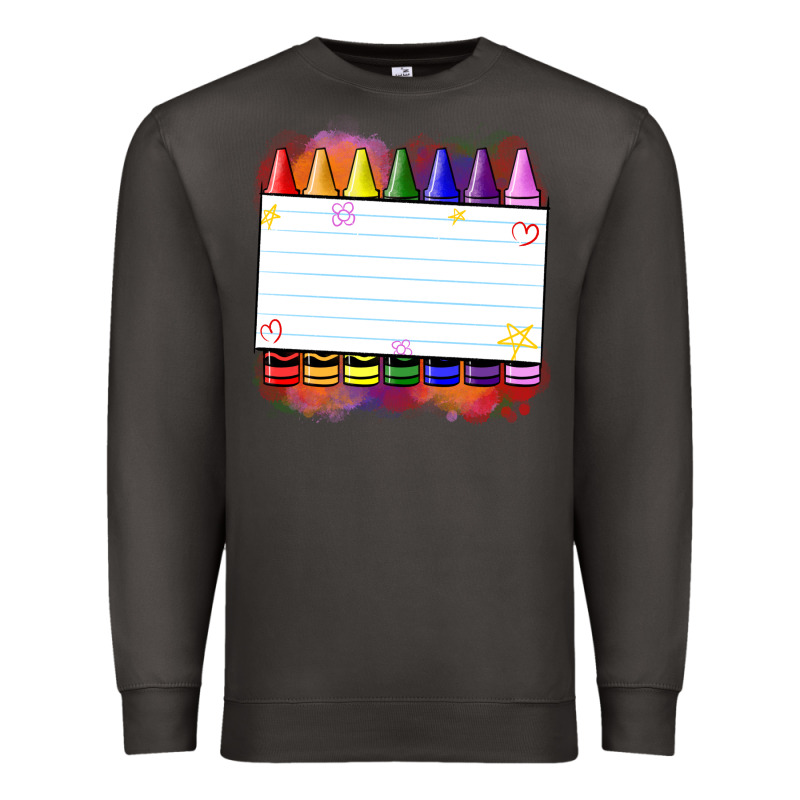 Crayons Add Your Text Premium Sweatshirt by NancyCooperArtShop | Teevron