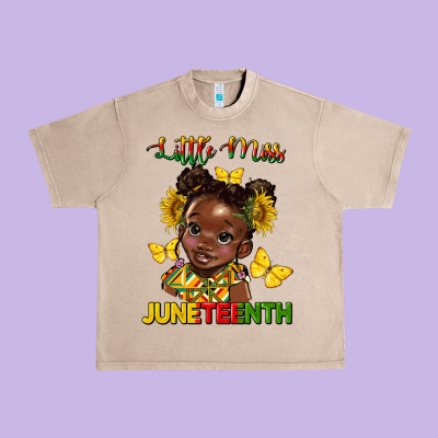 Little Miss Juneteenth Urban Heavy Tee Designed By Hra Design Shop