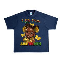 Navy little miss juneteenth Urban Heavy Tee - HRA Design Shop
