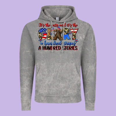 It's The Guts And It's The Glory A Hundred Stripes Vintage Hoodie Designed By Zillion Design Studio
