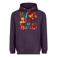 Plum my first valentines day Heavyweight Hoodie - NancyCooperArtShop
