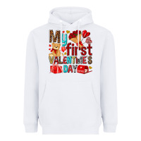 White my first valentines day Heavyweight Hoodie - NancyCooperArtShop