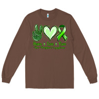 Chestnut peace love cure non hodgkin's lymphoma Long Sleeve Tee - Jasminsmagicworld