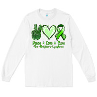 White peace love cure non hodgkin's lymphoma Long Sleeve Tee - Jasminsmagicworld