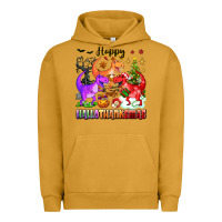 Pigment Peanut Butter happy hallothanksmas dinosaur Urban Hoodie - texasbilliewilder