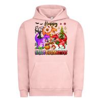 Pigment Salmon happy hallothanksmas dinosaur Urban Hoodie - texasbilliewilder