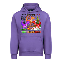 Tulip happy hallothanksmas dinosaur Urban Hoodie - texasbilliewilder