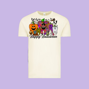 Happy Halloween Tooth Vintage Tee Designed By Racoondesign