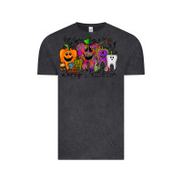 Vintage Black happy halloween tooth Vintage Tee - RacoonDesign