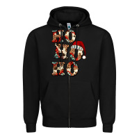Black ho ho ho western christmas Zipper Hoodie - Jasminsmagicworld