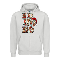 Ho Ho Ho Western Christmas Zipper Hoodie | Teevron