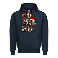 Navy ho ho ho western christmas Zipper Hoodie - Jasminsmagicworld