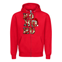 Red ho ho ho western christmas Zipper Hoodie - Jasminsmagicworld