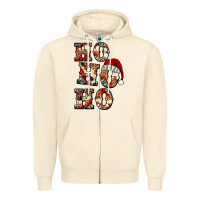 Sandshell ho ho ho western christmas Zipper Hoodie - Jasminsmagicworld