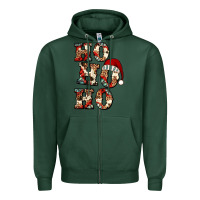 Sports Green ho ho ho western christmas Zipper Hoodie - Jasminsmagicworld