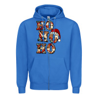 True Royal ho ho ho western christmas Zipper Hoodie - Jasminsmagicworld
