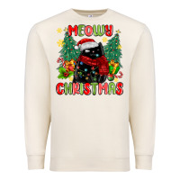 Sandshell meowy christmas black cat Premium Sweatshirt - MaliasSmallBusiness