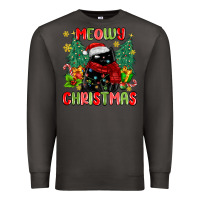 Smoke meowy christmas black cat Premium Sweatshirt - MaliasSmallBusiness