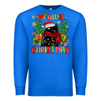 True Royal meowy christmas black cat Premium Sweatshirt - MaliasSmallBusiness