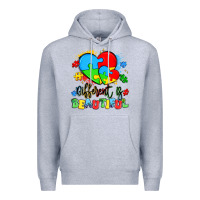 Heather Grey different is beautiful Premium Hoodie - Artiststas