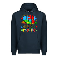 Navy different is beautiful Premium Hoodie - Artiststas