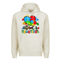 Oatmeal Heather different is beautiful Premium Hoodie - Artiststas