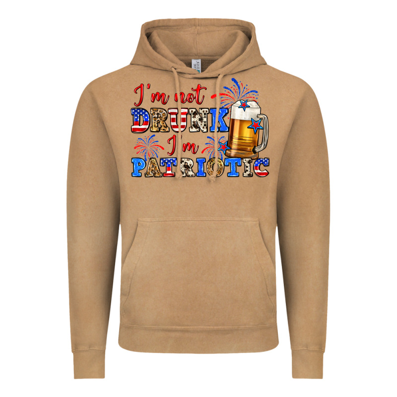 I'm Not Drunk I'm Patriotic Zillion Vintage Hoodie by Zillion Design Studio | Teevron