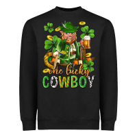 Black One lucky cowboy with st. patricks elf Heavyweight Sweatshirt - Neo Western