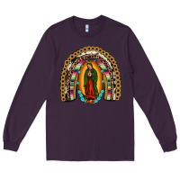 Plum our lady of Guadalupe rainbow Long Sleeve Tee - JahusDesignShop